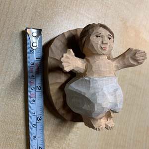 3 pezzi di piccole dimensioni su misura intagliato a mano in legno presepe figurina scultura in legno intaglio per decorazioni di buon natale - Product Image 6