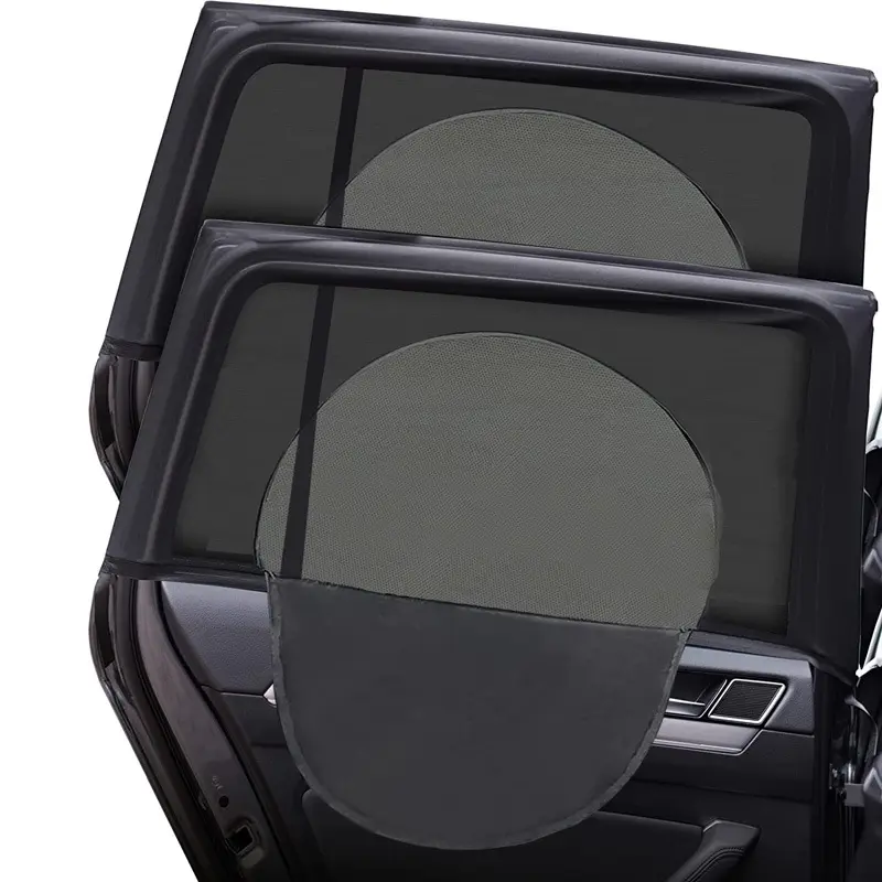 Car Window Shades Breathable Mesh Car Side Back Window Sun Shades With Zipper