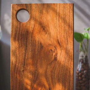 Tabla de cortar de madera de acacia al por mayor de alta calidad, tabla de cortar rectangular ecológica con mango para uso en la cocina - Product Image 4