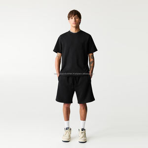 Camiseta personalizada con cuello redondo para hombre, calcomanías de diamantes de imitación de estilo Vintage lavado con ácido, serigrafía de algodón de peso pesado 100%, recortada cuadrada - Product Image 3