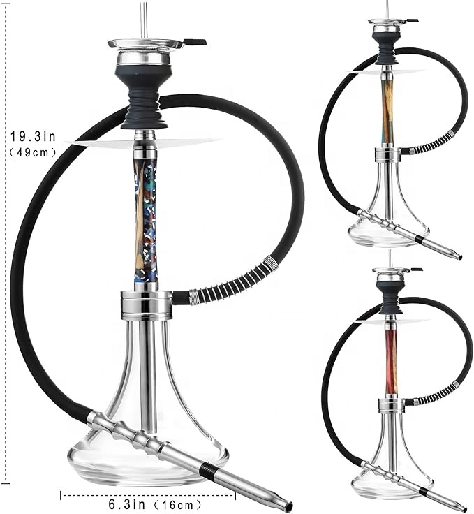 Wholesale custom hookah 304 stainless steel Hookah Set Luxury Set Gift Box Soft Hookah High Quality