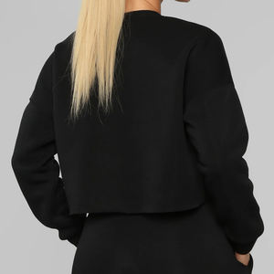 Sweat à capuche pour femmes en polaire douce respirante recadrée nouveau design OEM logo personnalisé/sweat à capuche de course léger et confortable pour femmes hiver - Product Image 6