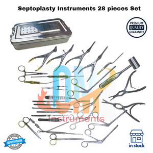 Nouvel ensemble professionnel de 28 instruments de septoplastie de haute qualité avec cassette de stérilisation, instruments ORL certifiés CE |   OMI - Product Image 2