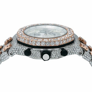 Stylishly Crafted Latest Half Iced Out Stainless Steel Customized Hip Hop Moissanite Diamond <b>Wrist</b> <b>Watch</b> <b>for</b> <b>Men</b> - Product Image 3