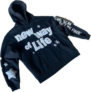 เสื้อฮู้ดผู้ชายผ้าฝ้ายผสมแบบเรียบๆเสื้อฮู้ดแฟชั่นปากีสถานทำผลิตภัณฑ์ที่ดีที่สุดพิมพ์ลายพัฟ - Product Image 4