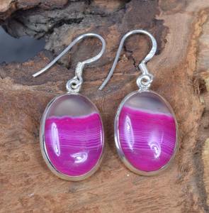 Pendientes de piedras preciosas de ágata de Botswana, joyería de moda para mujer, pendientes de plata de ley sólida 925 para mujeres y niñas, colgantes - Product Image 3