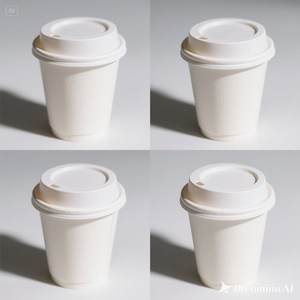Vaso de papel ecológico con tapa 8 oz 100 paquetes - Product Image 3