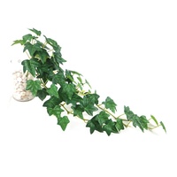 Plante grimpante artificielle en fausse vigne de lierre de 85 cm de long, réaliste, guirlande de lierre verte artificielle, décoration murale polyvalente pour la maison et le jardin
