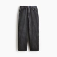 Jean en denim ample et ajusté pour homme grande taille, coloré, taille mi-haute, patchwork, éco-responsable, vintage, effet usé, style urbain