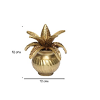 แจกันตกแต่งลายดอกไม้ทองเหลืองเคลือบทองทำด้วยมือสำหรับงานแต่งงานและเทศกาลแต่งบ้าน - Product Image 3