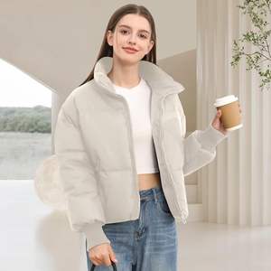Women puffer jacket stylish outerwear piece designed for modern <b>winter</b> outfits creating a versatile look for everyday wear - Product Image 4