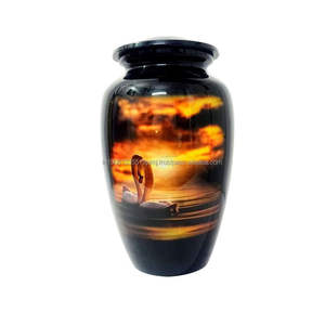 Urna de cremación de aluminio al por mayor de alta calidad para cenizas humanas y de mascotas, urnas de recuerdo conmemorativas y cremación de estilo europeo personalizadas - Product Image 2