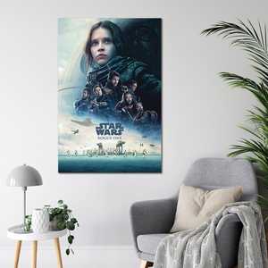 Affiche murale Rogue One : Une histoire de Star Wars, style Art déco moderne, sur toile et papier, avec cadre noir, motif Demon Slayer pour décoration murale - Product Image 1