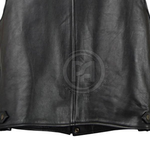 Chaleco de cuero sin mangas para hombre, estilo casual, con acabado premium, para actividades al aire libre y ropa de moda. - Product Image 5