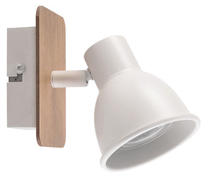 Faretto serie Miko, bianco e legno, GU10 (Jueric 10305) - Product Image 1
