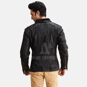 2025 veste en cuir uni personnalisée veste de moto en cuir matelassé pour hommes vêtements d'extérieur équitation et protection veste en cuir de motard - Product Image 4