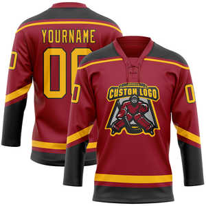 Uniforme de maillot de hockey sur glace d'équipe de Sublimation personnalisée de nouveau style international de haute qualité en polyester 100% - Product Image 5