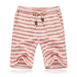 Pantalones Cortos Casuales Cómodos para Hombre para Verano, 100% Algodón, Tela Suave y Transpirable, Cintura Elástica, Servicio OEM Disponible - Product Image 1