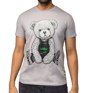 T-shirt surdimensionné pour homme avec strass thermocollés, motif personnalisé, 100% coton, coupe ample, imprimé tricoté, streetwear, style hip-hop - Product Image 1