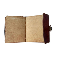 Carnet à couverture rigide en cuir véritable fait main, avec clé religieuse antique en relief, livre de sorts de sorcellerie Wiccan, vintage, Halloween, païen