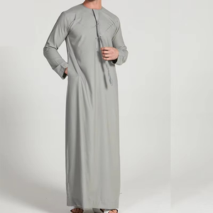 New Arrival Muslim <b>Dress</b> Plain Casual Wear Wholesale Customized <b>Men</b> Fashionable Islamic Clothing Thobes Adult Size - Product Image 1