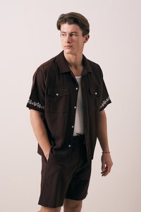 Men <b>Short</b> <b>Sleeve</b> Shirt – Casual & Summer <b>Button</b>-<b>Up</b> Shirt for Daily & Streetwear | Wholesale | Made in Turkey - Product Image 5