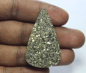 ที่ดีที่สุดคุณภาพขายร้อนธรรมชาติหายากพบลูกแพร์ตัด Pyrite พลอยหลวมสําหรับเครื่องประดับโดยผู้ค้าส่งและส่งออกชาวอินเดีย - Product Image 5