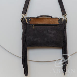 Bolso de piel de vaca con estampado occidental, bolso de gran oferta de estilo occidental con flecos, correa ajustable para mujer - Product Image 5