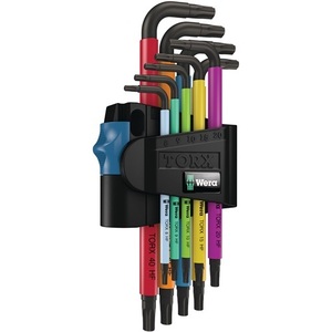 9-Piece WERA 967 SL Angle <b>Screwdriver</b> Set T8-T40 Color-Coded with HF - Product Image 1