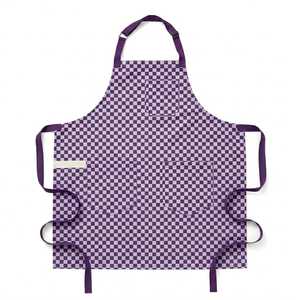 Delantal Clásico sin Mangas con Diseño a Cuadros Amarillos, 100% Lona de Algodón Ecológica, con Bolsillos, Lavable a Máquina, para Cocinar Diariamente - Product Image 5