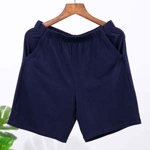 Shorts de sport décontractés grande taille pour hommes, en toile 100 % coton, unis, anti-plis, respirants et à séchage rapide – Collection été (vente en gros) - Product Image 5