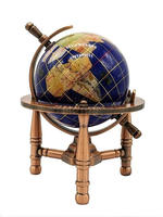 Globe terrestre rotatif de table, design artisanal moderne en métal, pour la décoration artistique éducative marine et les mariages, 2 pièces