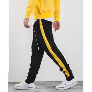 Hot Selling High-Quality Anti-Wrinkle Plain Dyed Man Trouser | 2024-25 Side Striped <b>Jogger</b> Pants <b>Slim</b> Fit with Custom Logo - Product Image 1