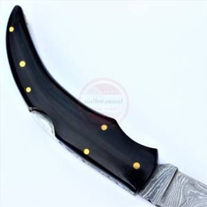 Lame pliante en acier damas manche en bois couteau de poche de camping couteaux pliants de chasse en plein air - Product Image 5