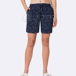 Pantalones Cortos de Salón para Mujer con Estampado Gráfico Personalizado, Suaves, 100% Algodón, Ropa de Dormir Informal de Verano, OEM, ODM, Marca Privada - Product Image 3