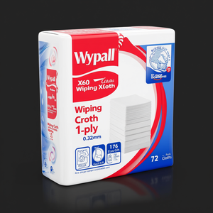 Chiffon de nettoyage WYPALL X60 blanc, 1 pli, 0,32 mm, 12 paquets de 76 chiffons chacun - Product Image 3