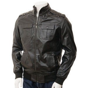 Chaqueta de cuero impermeable de peso pesado para hombre de la mejor calidad, ropa de calle de pieza fresca con servicio OEM/ODM, chaqueta de cuero para hombre - Product Image 1