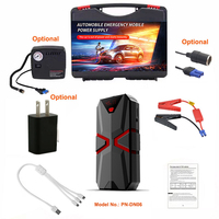 Démarreur de Voiture 12V et Batterie Externe 10000mAh 800A 1500A de Pointe, Booster de Batterie Portable avec Compresseur d'Air pour Camion, Moto, Voiture