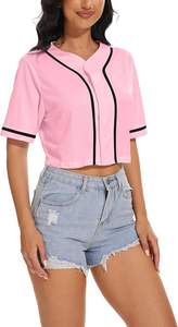 เสื้อครอปเบสบอลสำหรับผู้หญิงเสื้อครอปเบสบอล - Product Image 2