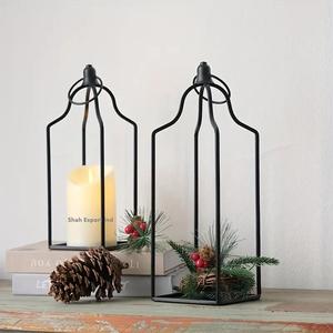 Best Sale Prices Black Metal Wire Hanging and Tabletop Candle <b>Lanterns</b> for Wedding & Christmas Decoration Handicrafts - Product Image 3