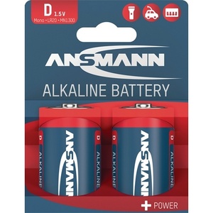 Pile ANSMANN D-AM1-Mono 1,5V 16000 mAh LR20 4920, lot de 2 sous blister, stock électronique - Product Image 1