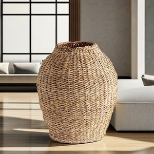 TienPhong Wholesale Seagrass Teardrop Vase-Vase décoratif naturel tissé à la main pour arrangements floraux et décoration intérieure - Product Image 5