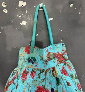 Fait à la main Kantha femmes Hobo fourre-tout Banjara sac ouvert transporter Shopping sac à main pour la saison de printemps à la mode pour l'été et l'automne - Product Image 5