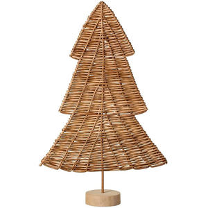 Ensemble de décorations de sapin de Noël en osier rustique tissé à la main, ornement de vacances minimaliste, écologique, décoration de table, OEM ODM Vietnam - Product Image 4
