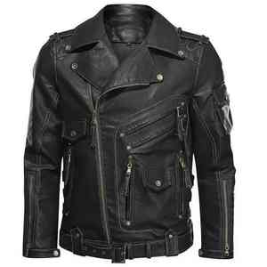 Veste de camionneur en cuir structurée pour homme avec une coque résistante, une doublure de qualité supérieure et des détails entièrement personnalisables faits à la main - Product Image 1