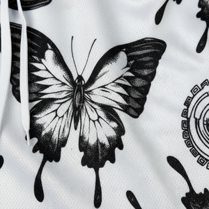 Shorts pour hommes en mesh respirant à séchage rapide avec imprimé papillon personnalisé pour l'été - Product Image 5