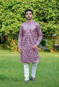Ensemble de créateur moderne pour couple Lehenga Choli Kurta de style traditionnel le plus vendu pour les fêtes de mariage prix de gros en vrac en Inde - Product Image 4