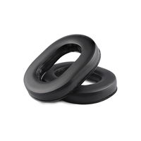 Coussinets d'oreille en silicone noir robustes et confortables pour casque d'aviation, accessoire étanche pour pilotes
