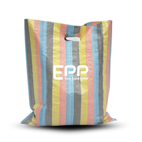 Gran oferta, bolsa tejida de polipropileno PP impresa personalizada, saco de compras de 5 kg, 10 kg, 25kg, sacos de PP de Vietnam con asas de corte en D