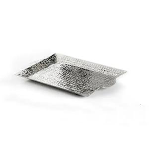 Bandeja para servir alimentos de diseño elegante, bandeja para servir frutas y aperitivos chapada en oro de aluminio de forma ovalada con asas de asta - Product Image 4